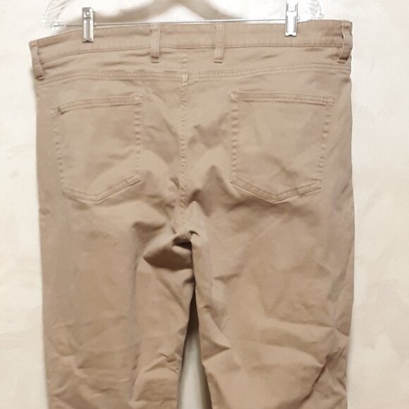 GOOD THREADS MENS SLACKS  W38  L34 DARK TAN - Picture 4 of 6